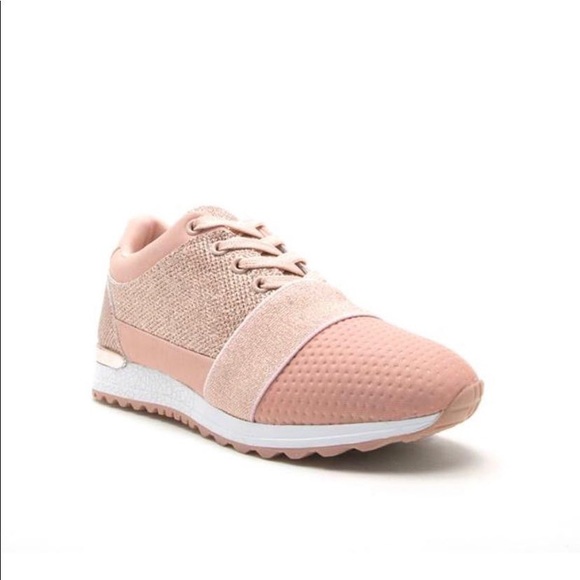 blush pink sneakers